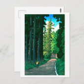 ukiyoe hasui No57 Historic Nikkō Highway ポストカード (正面/裏面)