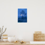 ukiyoe - hasui - No.20 Moonlit Night at Gamo - ポスター (キッチン)