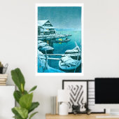 ukiyoe - hasui - No.27 Snow at Mukōjima - ポスター (ホームオフィス)