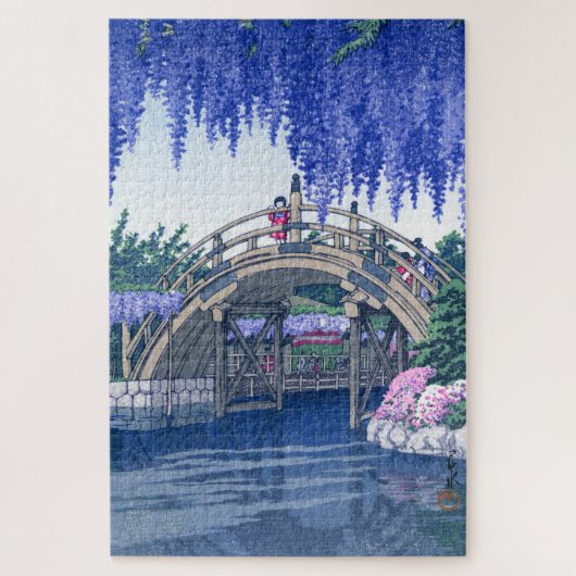 ukiyoe - hasui - No.34 Wisteria at Kameido -   ジグソーパズル (縦)