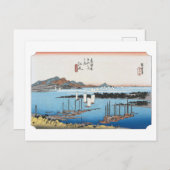 ukiyoe Hiroshige No.18 Ejiri ポストカード (正面/裏面)