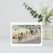 ukiyoe Hiroshige No.22 Fujieda ポストカード (スタンド正面)