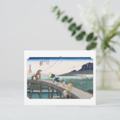 ukiyoe Hiroshige No.26 Kakegawa ポストカード (スタンド正面)