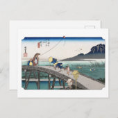 ukiyoe Hiroshige No.26 Kakegawa ポストカード (正面/裏面)
