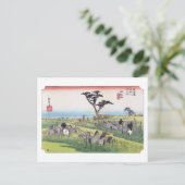 ukiyoe Hiroshige No.39 Chiryū ポストカード (スタンド正面)