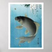 Ukiyoe [Koson] Carp Leaping (S) ポスター (正面)