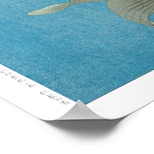 Ukiyoe [Koson] Carp Leaping (S) ポスター (角)