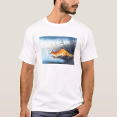 Ukiyoe [Koson] Fox by the Moonlit Water  Tシャツ (正面)