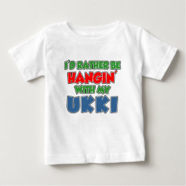 Ukkiと一緒ぶら下がったにいなさい ベビーTシャツ