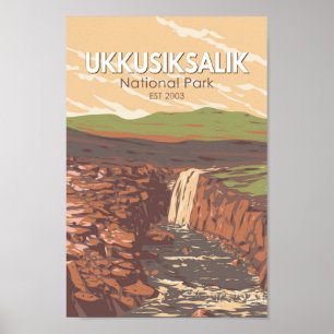 Ukkusiksalik国立公園カナダ旅行ヴィンテージ ポスター