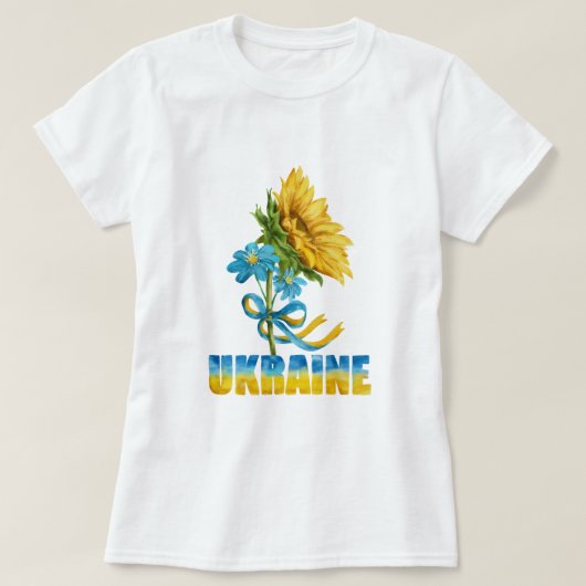 UKRAiNE我々は君の味方だ Tシャツ (デザイン正面)