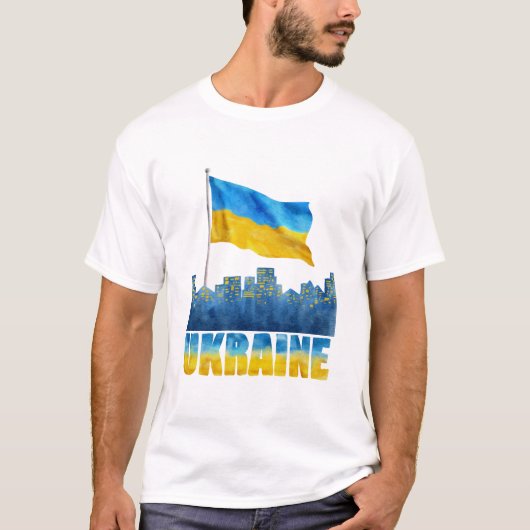UKRAiNE我々は君の味方だ Tシャツ (正面)