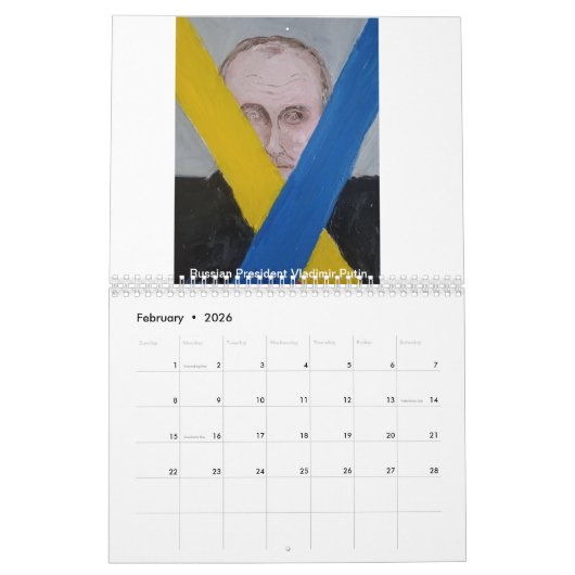 Ukraine 2026 Calendar カレンダー (2月 2026)