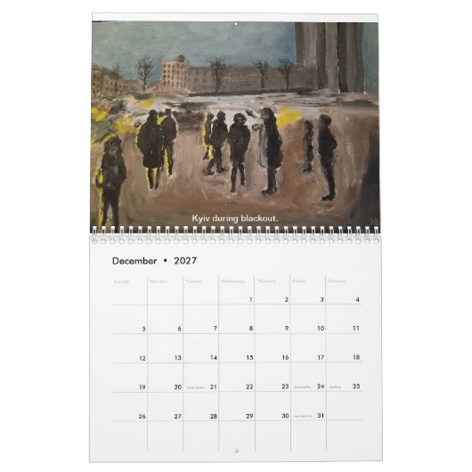 Ukraine 2026 Calendar カレンダー (12月 2027)