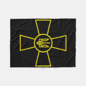 Ukraine Armed Forces Emblem Ukrainian Army Flag (y フリースブランケット (正面(横))