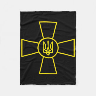 Ukraine Armed Forces Emblem Ukrainian Army Flag (y フリースブランケット