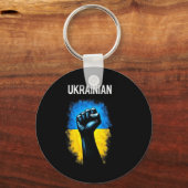 Ukraine Army Flag Trident Symbol Power Grip Ukrain キーホルダー (正面)