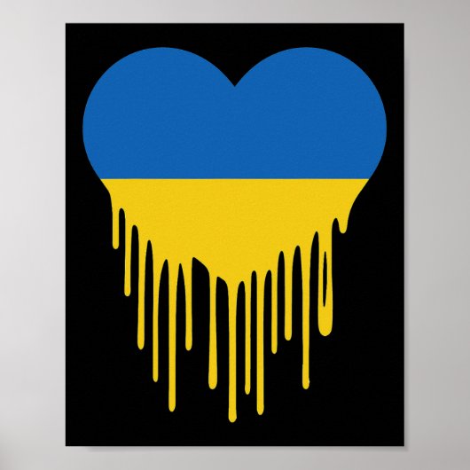 Ukraine Bleeding Heart Support And Stand With Ukra ポスター (正面)