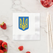 Ukraine Coat of Arms 縁ありカクテルナプキン (インサイチュ)