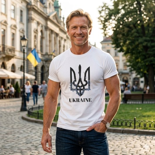 UKRAINE. Coat of Arms. Tri-Blend Shirt Tシャツ