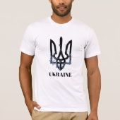 UKRAINE. Coat of Arms. Tri-Blend Shirt Tシャツ (正面)