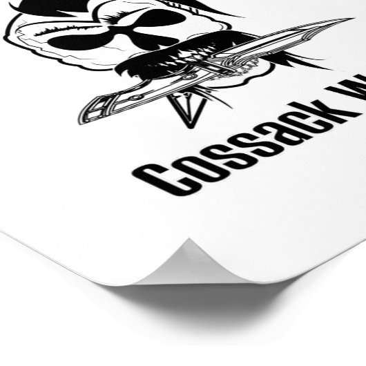 Ukraine Cossack Warrior - Support Ukraine  ポスター (角)