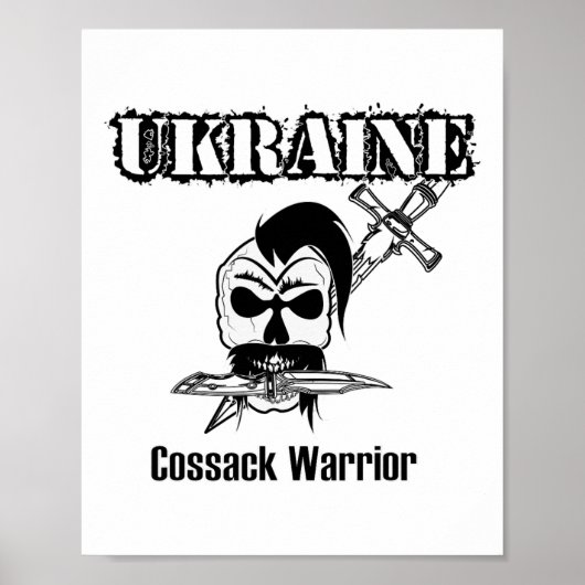 Ukraine Cossack Warrior - Support Ukraine  ポスター (正面)