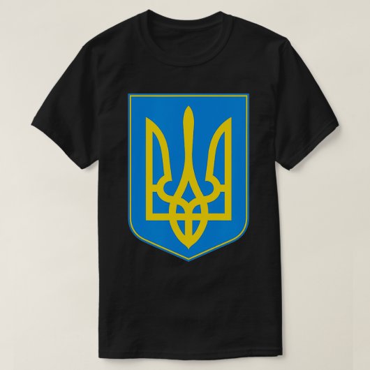 Ukraine Crest Symbol Support Blue Yellow  Tシャツ (デザイン正面)