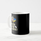 Ukraine Denmark Flags Slogan Stand With Ukraine コーヒーマグカップ (正面左)