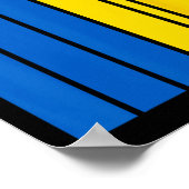Ukraine Flag 3  ポスター (角)