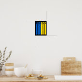 Ukraine Flag 3  ポスター (キッチン)