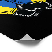 Ukraine Flag Boxing Boxer Ukrainian Flag  ポスター (角)