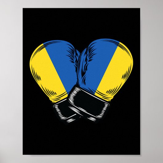 Ukraine Flag Boxing Boxer Ukrainian Flag  ポスター (正面)