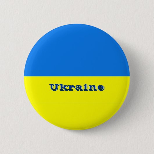 Ukraine Flag Button/Lapel Pin 缶バッジ (正面)