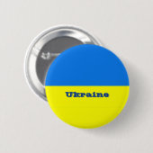 Ukraine Flag Button/Lapel Pin 缶バッジ (正面&裏面)
