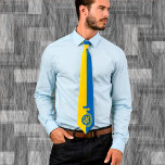 Ukraine, Flag, Coat of Arms, Tryzub /Ukrainian Tie ネクタイ<br><div class="desc">Neck Tie: Ukraine,  Flag,  Coat of Arms - Tryzub & Ukrainian republic symbol / Україна</div>