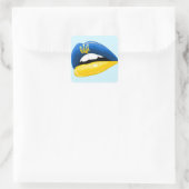 Ukraine Flag Colors Lipstick スクエアシール (バッグ)