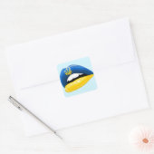 Ukraine Flag Colors Lipstick スクエアシール (封筒)