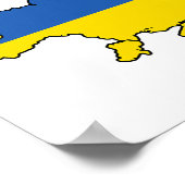 Ukraine Flag Crying Tears For Ukraine  ポスター (角)