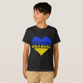 Ukraine Flag Design - Heart  Tシャツ (正面フル)