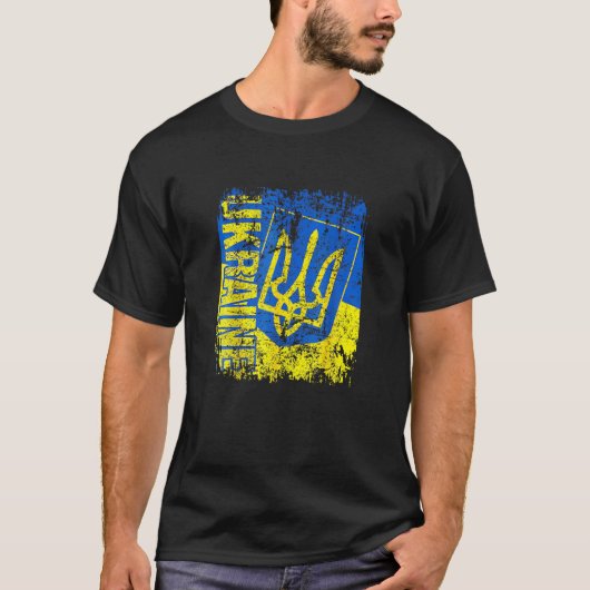 Ukraine Flag I Stand With Ukraine Ukrainian Love Tシャツ (正面)