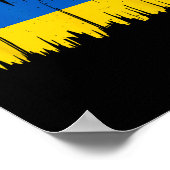 Ukraine Flag National Flag Kiev Ukrainian Kyiv 1  ポスター (角)