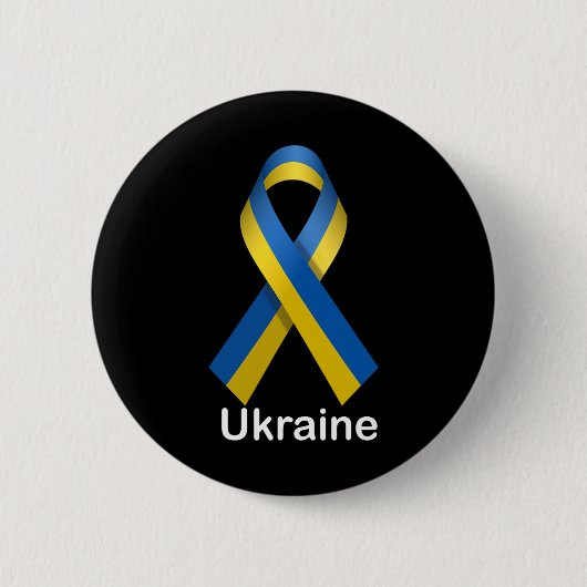 Ukraine Flag Shirt With Ukrainian National Colors 缶バッジ (正面)