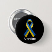 Ukraine Flag Shirt With Ukrainian National Colors 缶バッジ (正面&裏面)