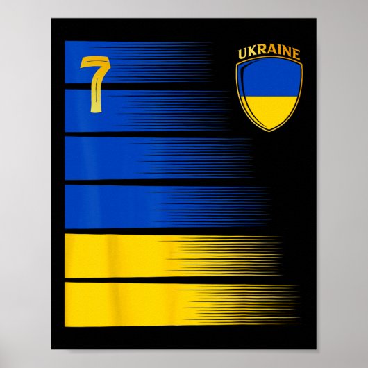 Ukraine Flag Ukrainian Pride Lovers 4  ポスター (正面)