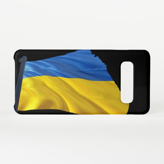 Ukraine Flag - War, Politics, Suffering Samsung Galaxyケース (裏面横)