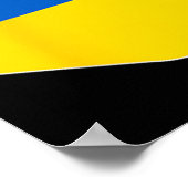 Ukraine Flag With Printed Ukrainian Flag Pocket ポスター (角)