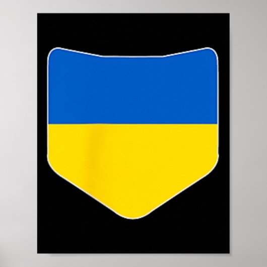 Ukraine Flag With Printed Ukrainian Flag Pocket ポスター (正面)