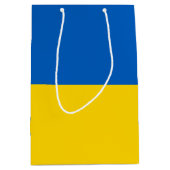 Ukraine Flagge ミディアムペーパーバッグ (正面)