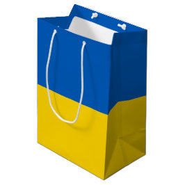 Ukraine Flagge ミディアムペーパーバッグ